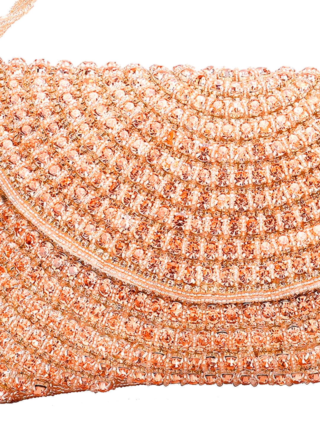 Bolso de pedrería dorado - realizado a mano