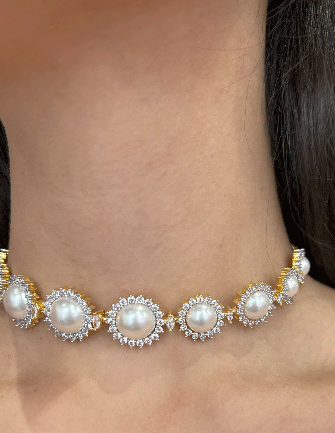 Choker soles circonitas cúbicas