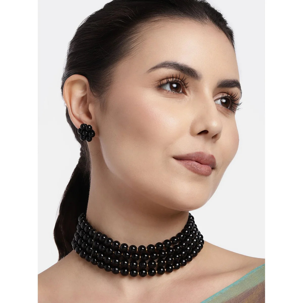 Choker de bolitas 4 tiras