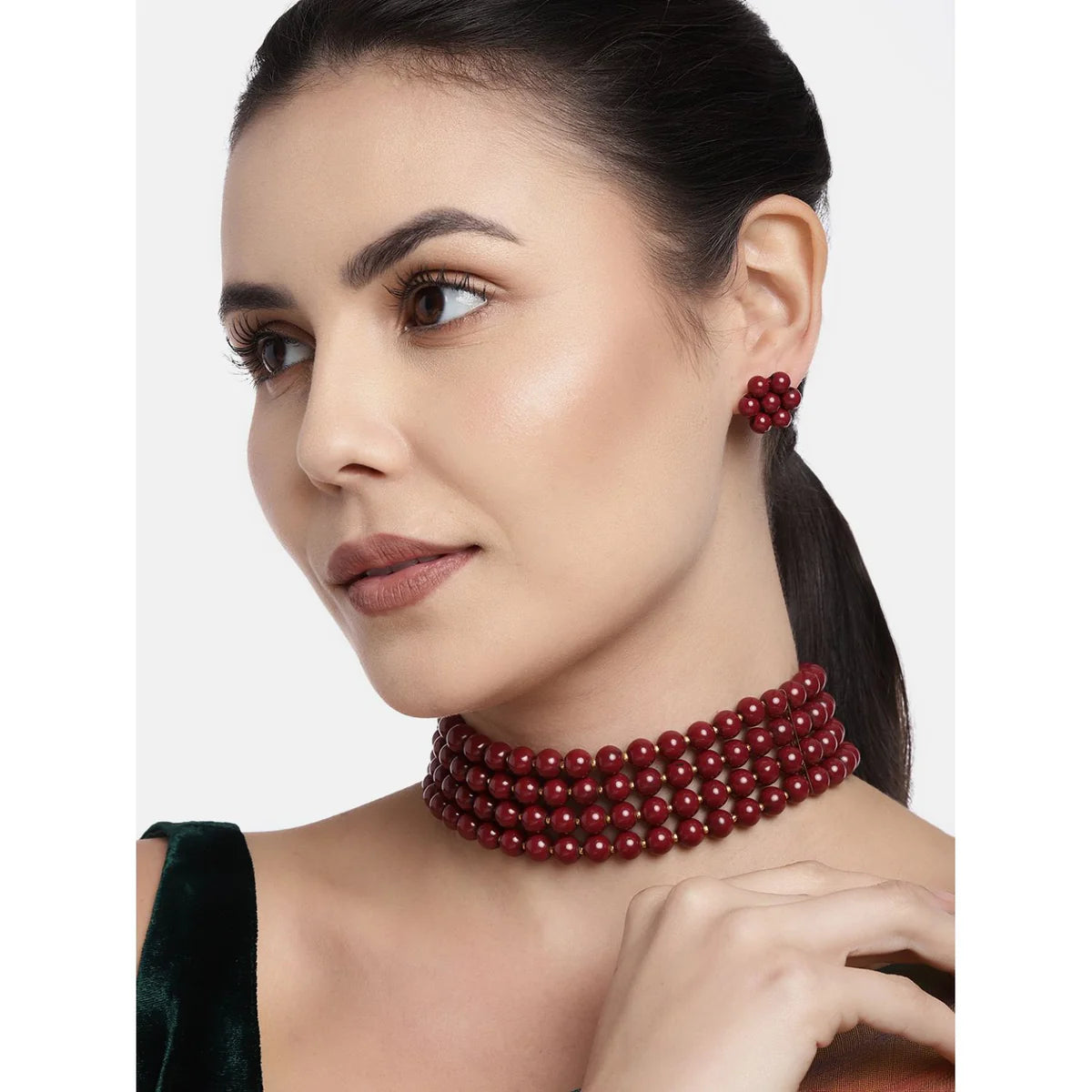 Choker de bolitas 4 tiras