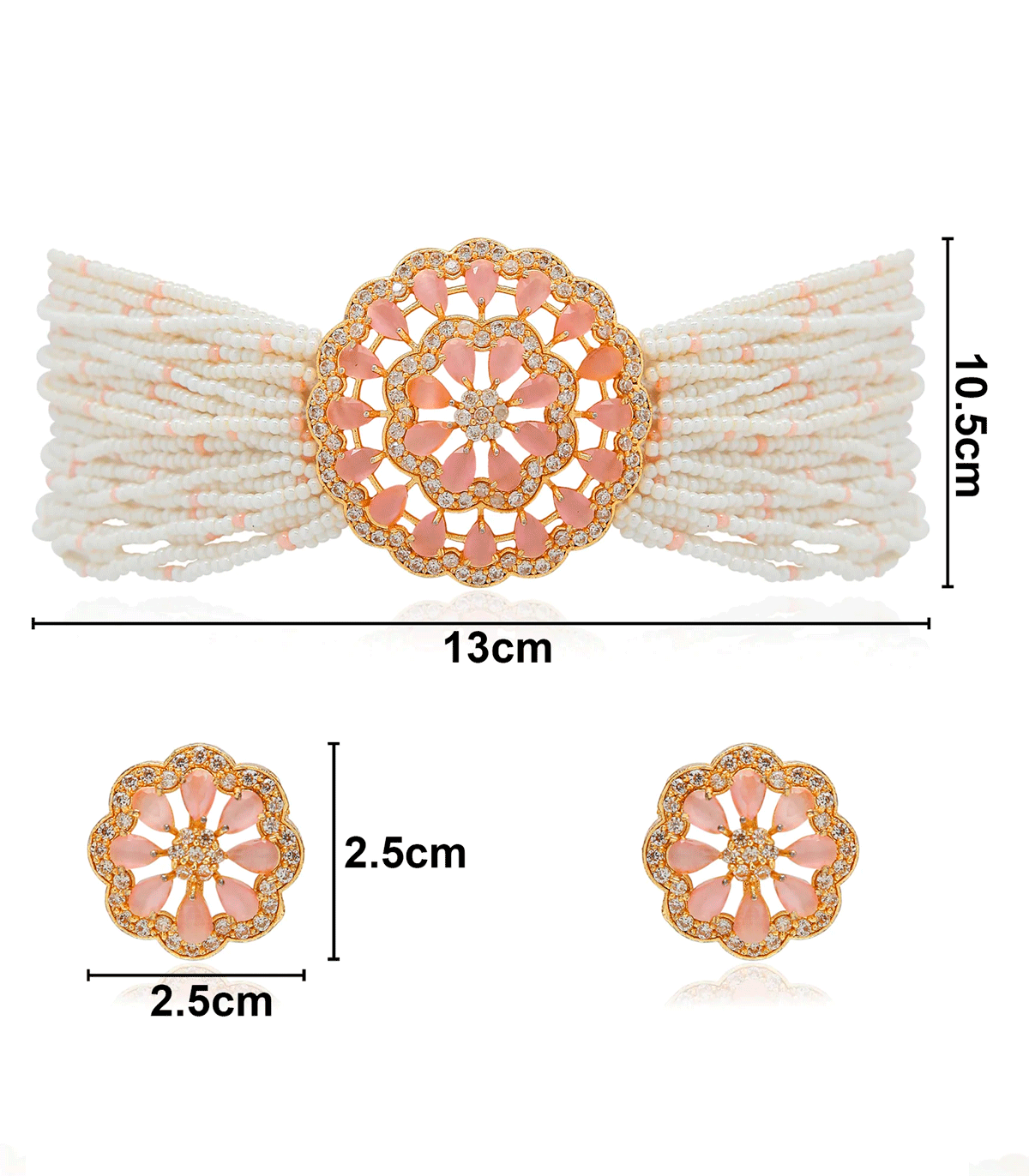 Pendientes de piedras semipreciosas y circonitas